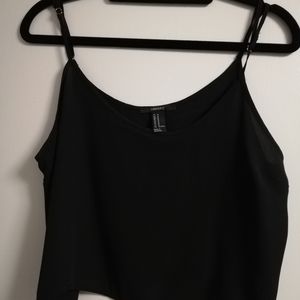 2/15 Crop top black blouse